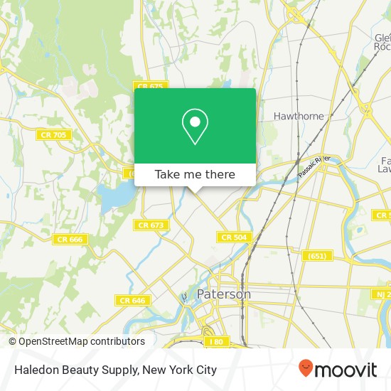 Mapa de Haledon Beauty Supply