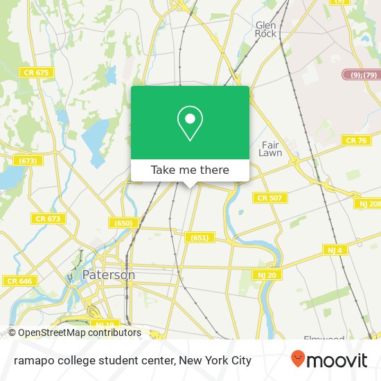 Mapa de ramapo college student center