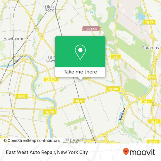 East West Auto Repair map