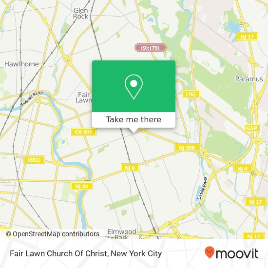 Fair Lawn Church Of Christ map