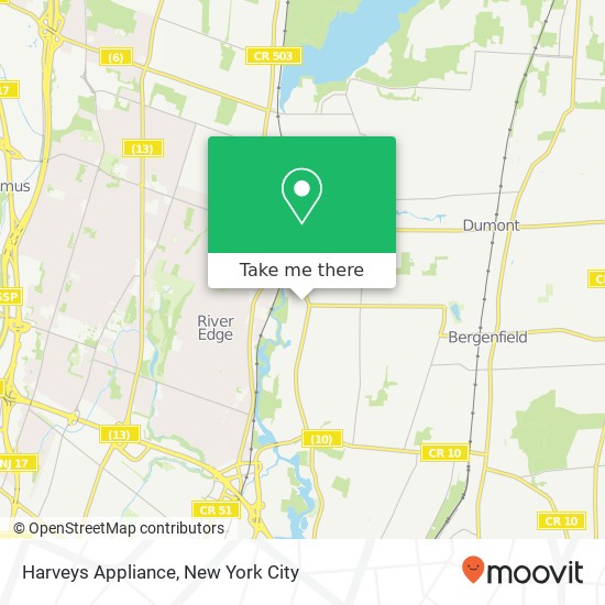 Mapa de Harveys Appliance