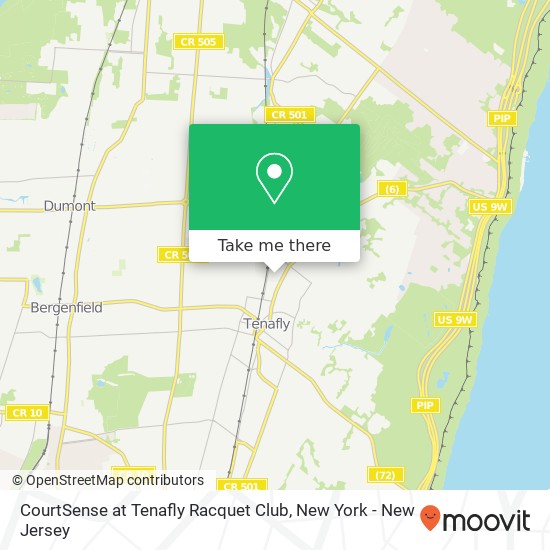 Mapa de CourtSense at Tenafly Racquet Club