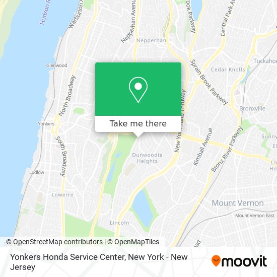 Mapa de Yonkers Honda Service Center