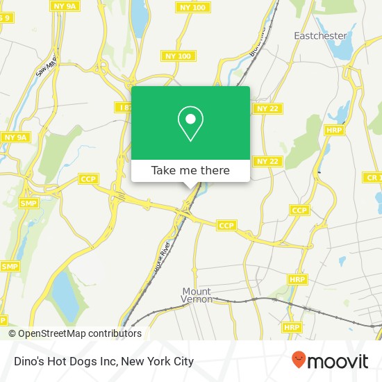 Mapa de Dino's Hot Dogs Inc