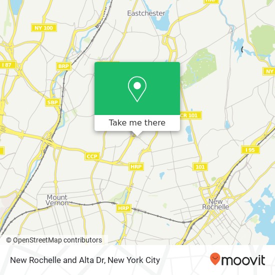 New Rochelle  and Alta Dr map