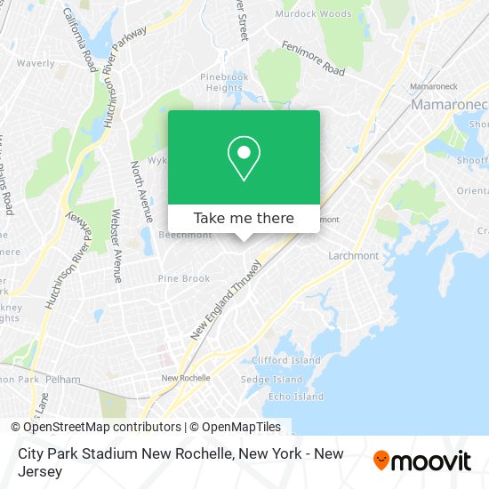 City Park Stadium New Rochelle map