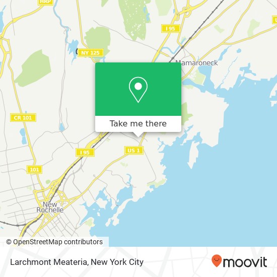 Mapa de Larchmont Meateria