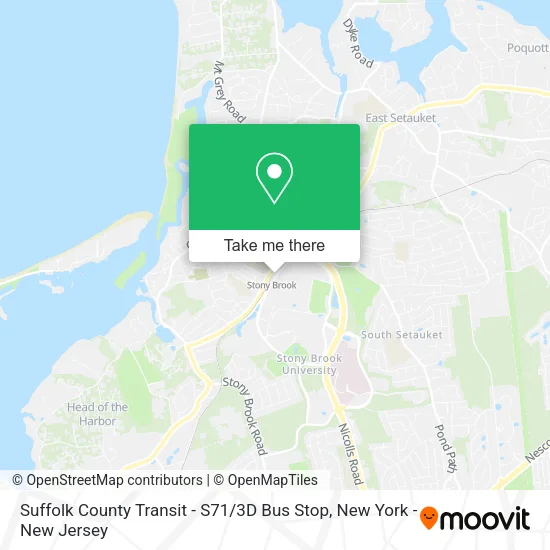 Suffolk County Transit - S71 / 3D Bus Stop map