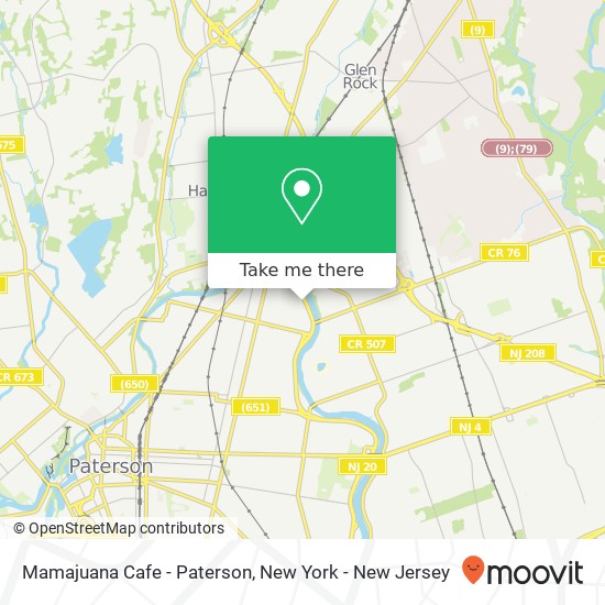 Mapa de Mamajuana Cafe - Paterson