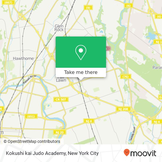 Mapa de Kokushi kai Judo Academy