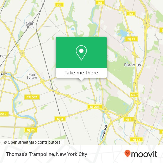 Thomas's Trampoline map