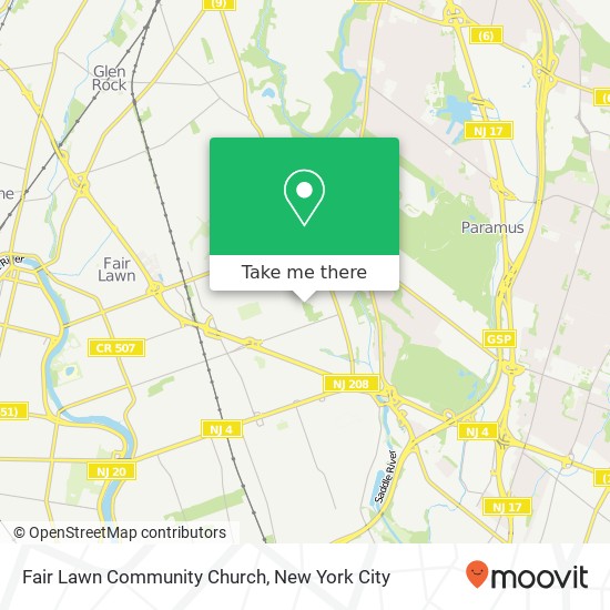 Mapa de Fair Lawn Community Church