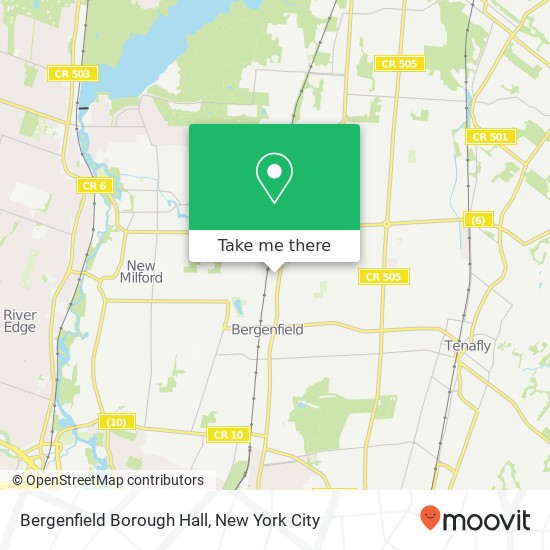 Bergenfield Borough Hall map