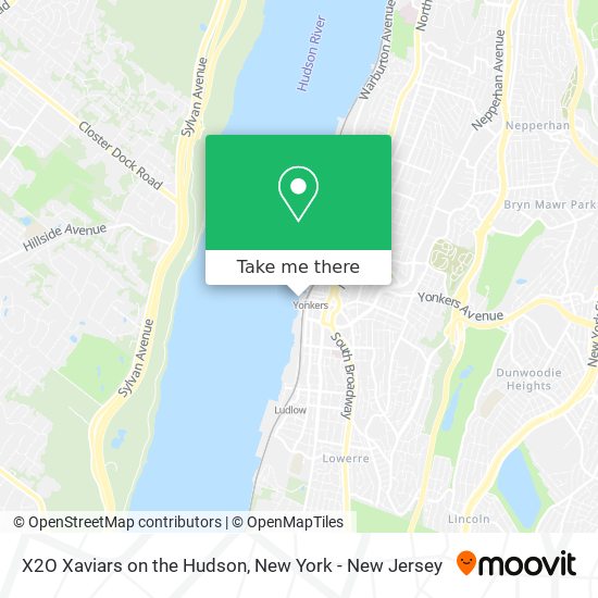 X2O Xaviars on the Hudson map