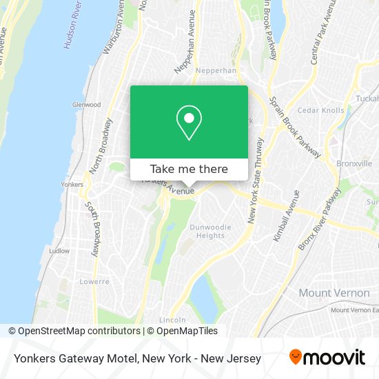 Yonkers Gateway Motel map