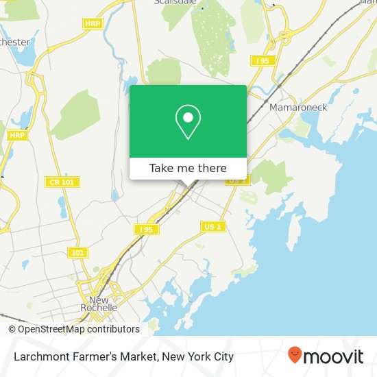 Larchmont Farmer's Market map