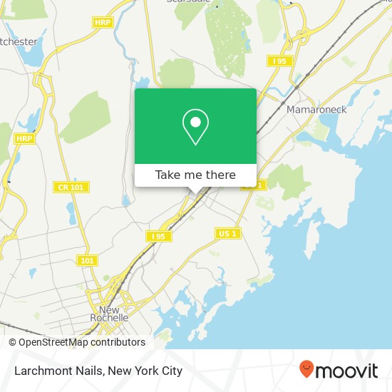 Larchmont Nails map