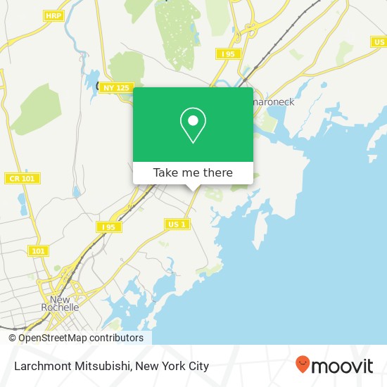 Larchmont Mitsubishi map