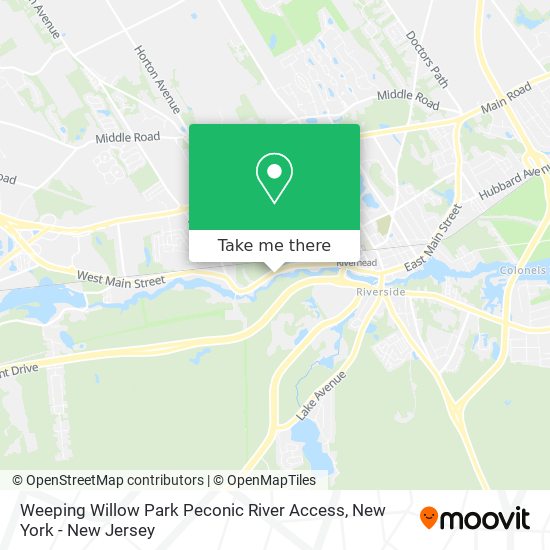 Mapa de Weeping Willow Park Peconic River Access