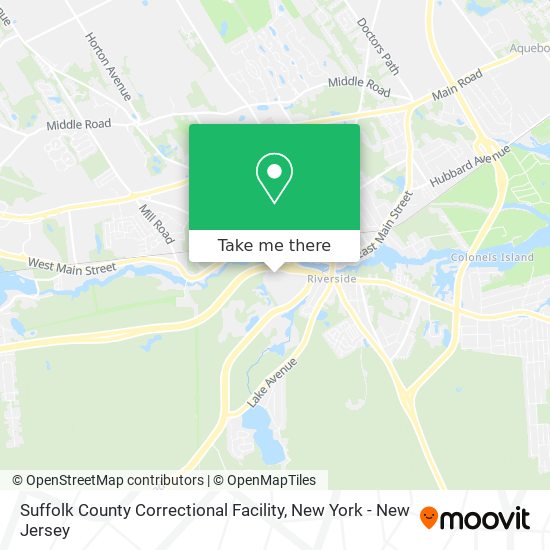 Suffolk County Correctional Facility map