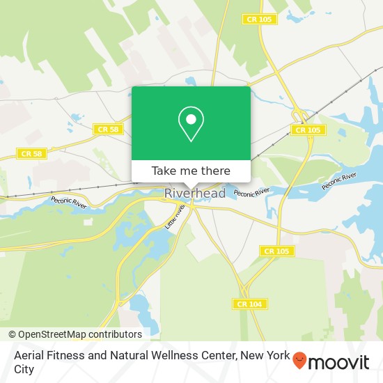 Aerial Fitness and Natural Wellness Center map