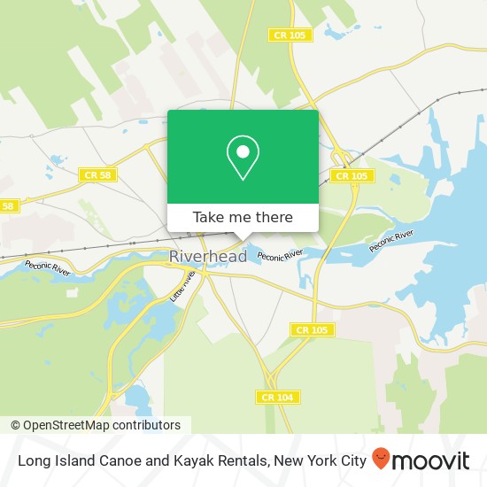 Mapa de Long Island Canoe and Kayak Rentals