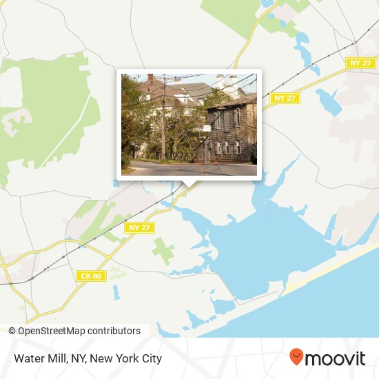 Water Mill, NY map