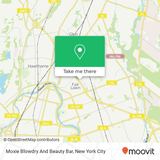 Mapa de Moxie Blowdry And Beauty Bar