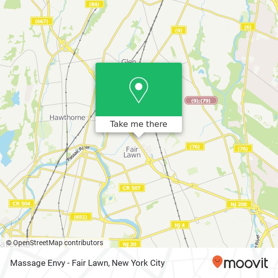 Mapa de Massage Envy - Fair Lawn