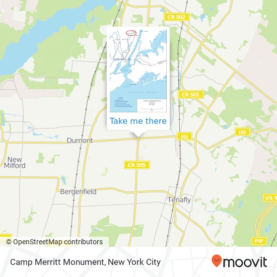 Camp Merritt Monument map