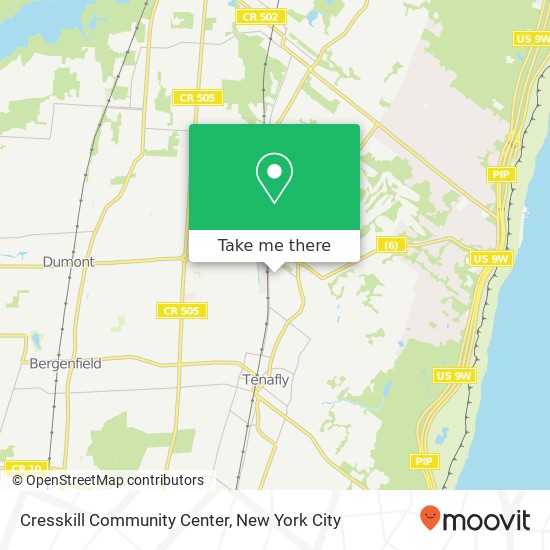 Cresskill Community Center map