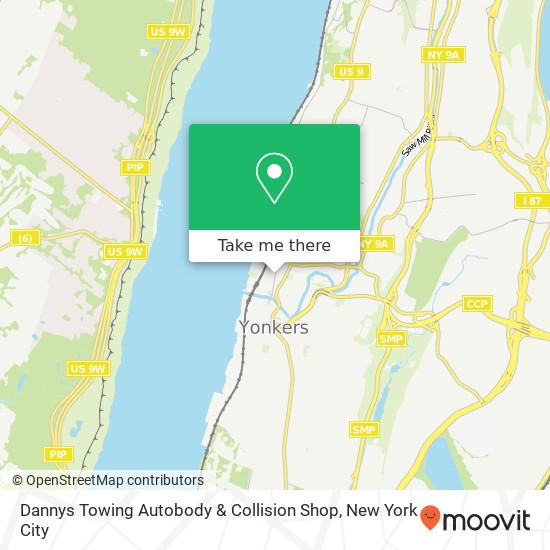 Mapa de Dannys Towing Autobody & Collision Shop