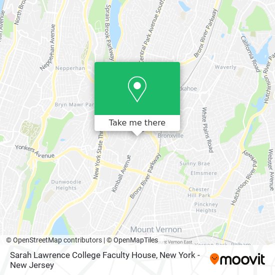 Sarah Lawrence College Faculty House map