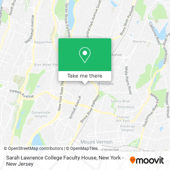 Sarah Lawrence College Faculty House map