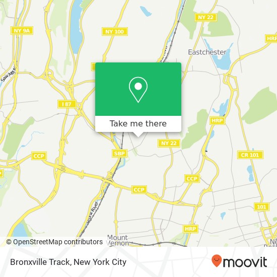 Mapa de Bronxville Track