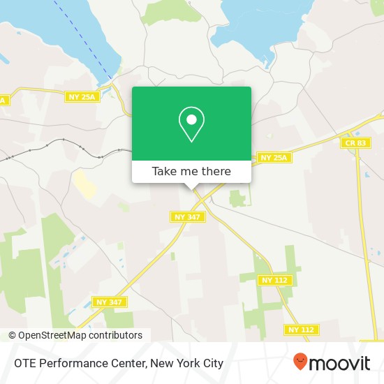 OTE Performance Center map