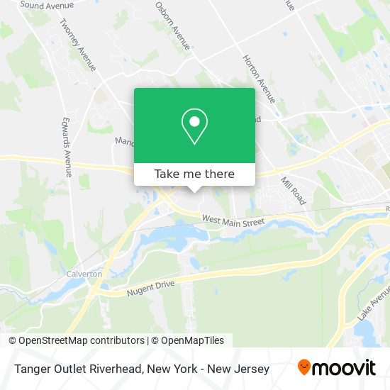 Tanger Outlet Riverhead map
