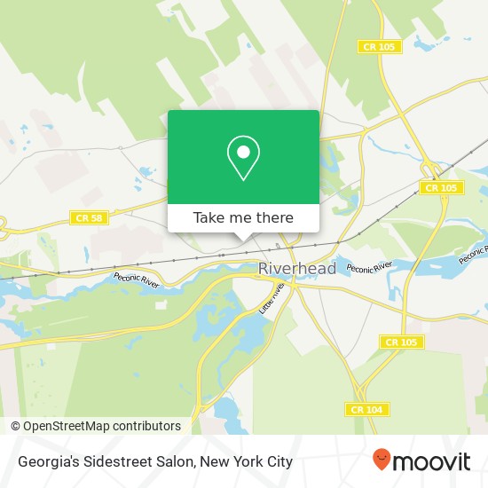 Georgia's Sidestreet Salon map