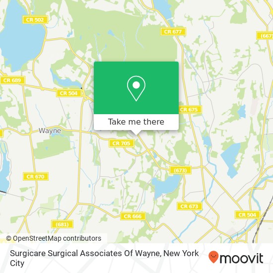 Mapa de Surgicare Surgical Associates Of Wayne