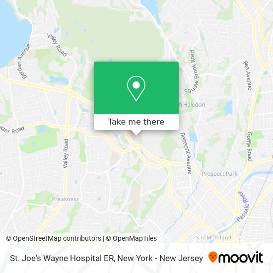 Mapa de St. Joe's Wayne Hospital ER