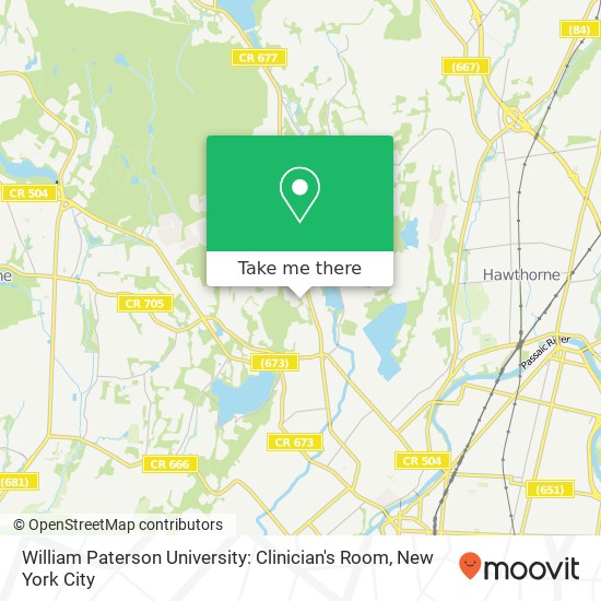 William Paterson University: Clinician's Room map