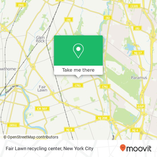 Fair Lawn recycling center map