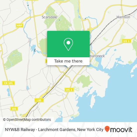 NYW&B Railway - Larchmont Gardens map