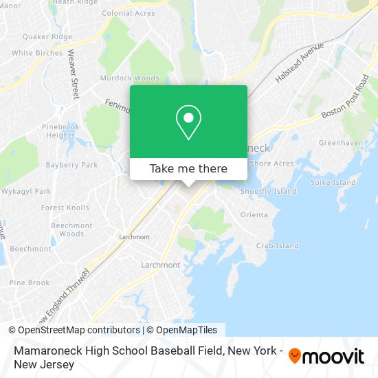 Mamaroneck High School Baseball Field map