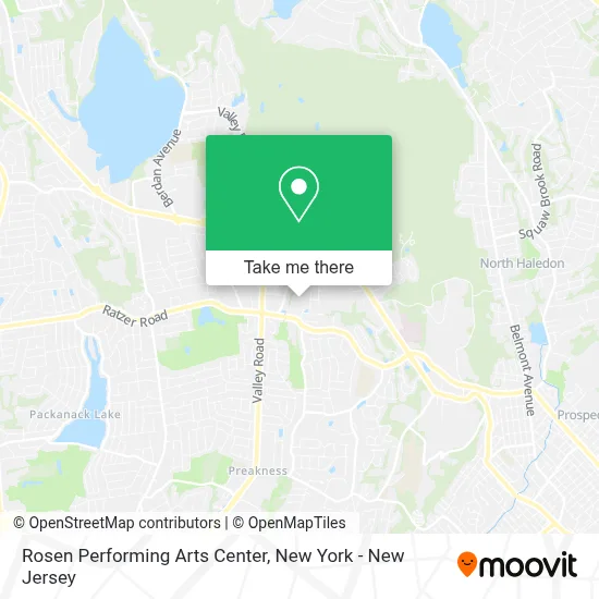 Rosen Performing Arts Center map