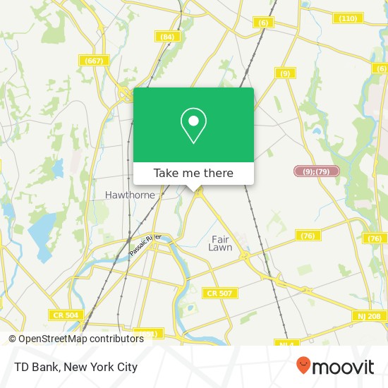 TD Bank map