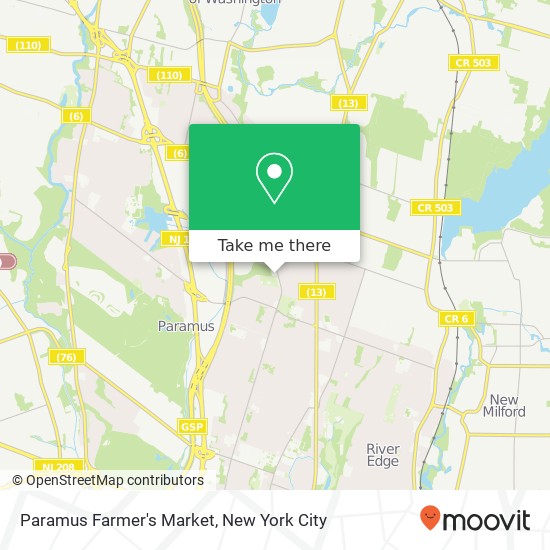 Mapa de Paramus Farmer's Market