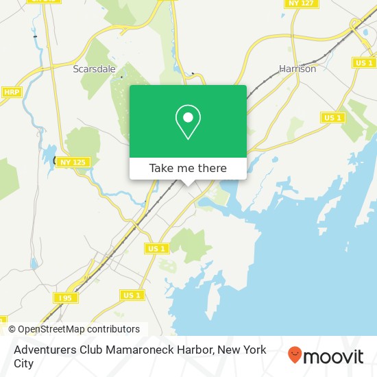 Adventurers Club Mamaroneck Harbor map