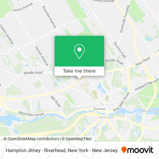 Mapa de Hampton Jitney - Riverhead