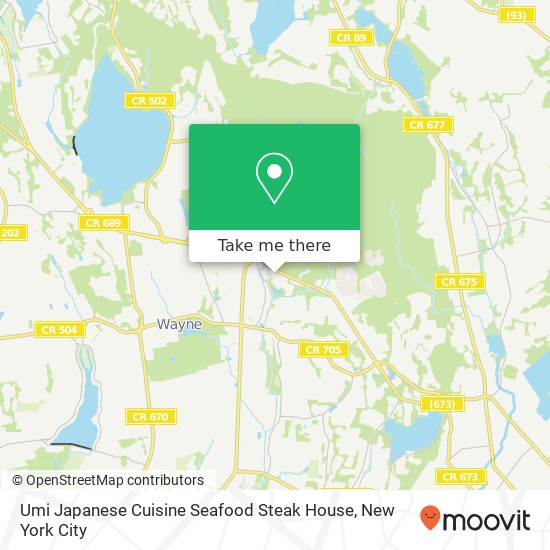 Mapa de Umi Japanese Cuisine Seafood Steak House